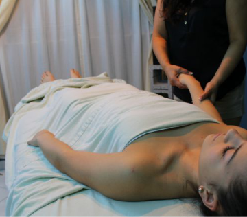 Woman receiving a massage